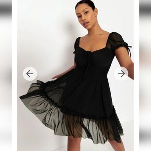 Blackmilk Black Short Tea Party Dress